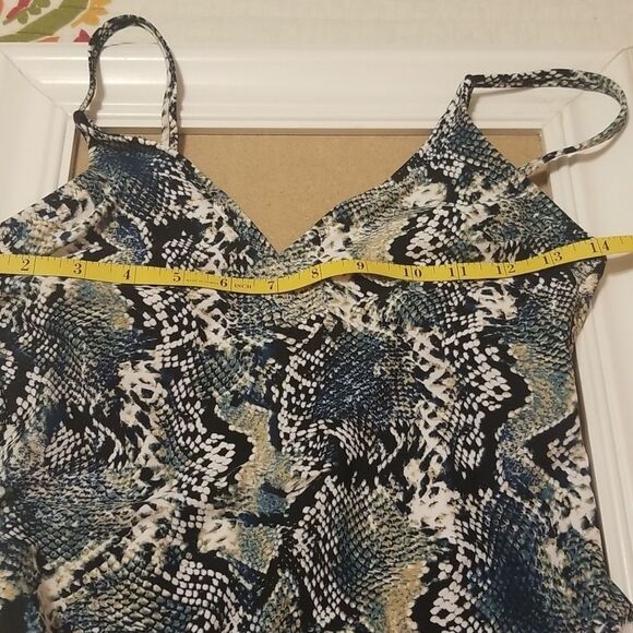 Shade & Shore blue python print one piece swimsuit size Small - Picture 7 of 9